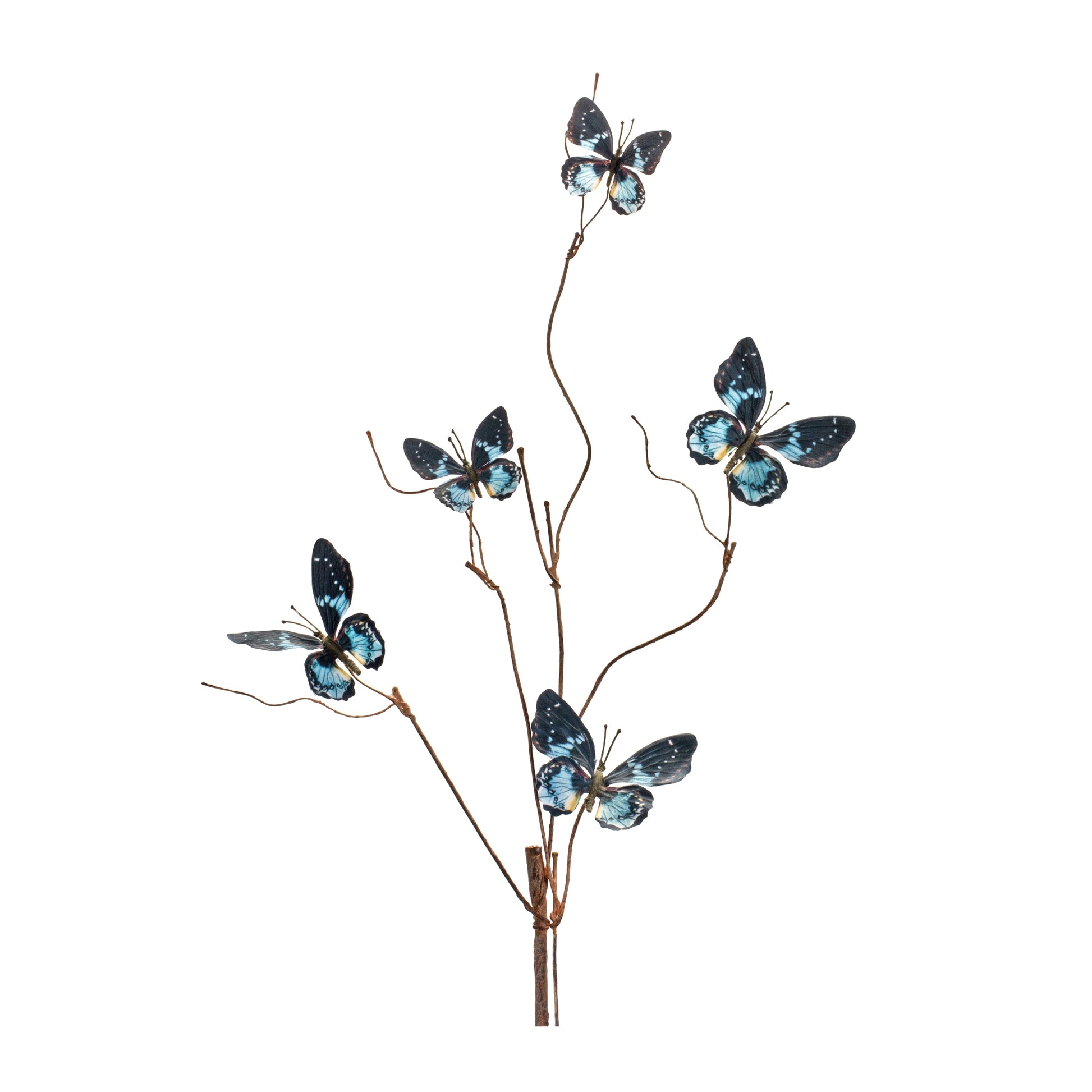 Blue and Black Wire Butterfly Spray (Set of 6) alternate view 4