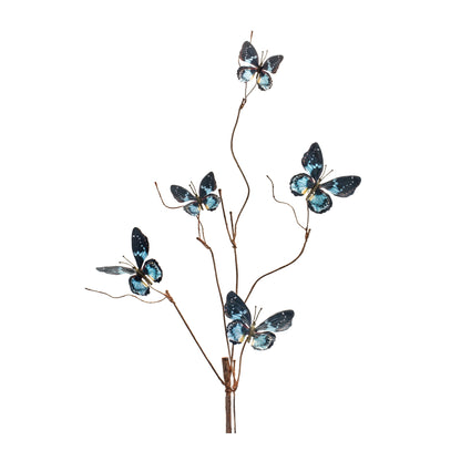 Blue and Black Wire Butterfly Spray (Set of 6) alternate view 4