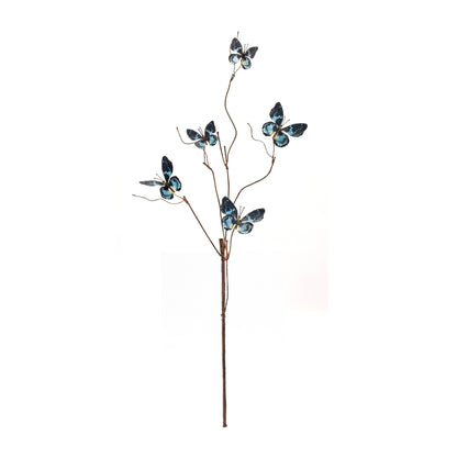 Blue and Black Wire Butterfly Spray (Set of 6) alternate view 5