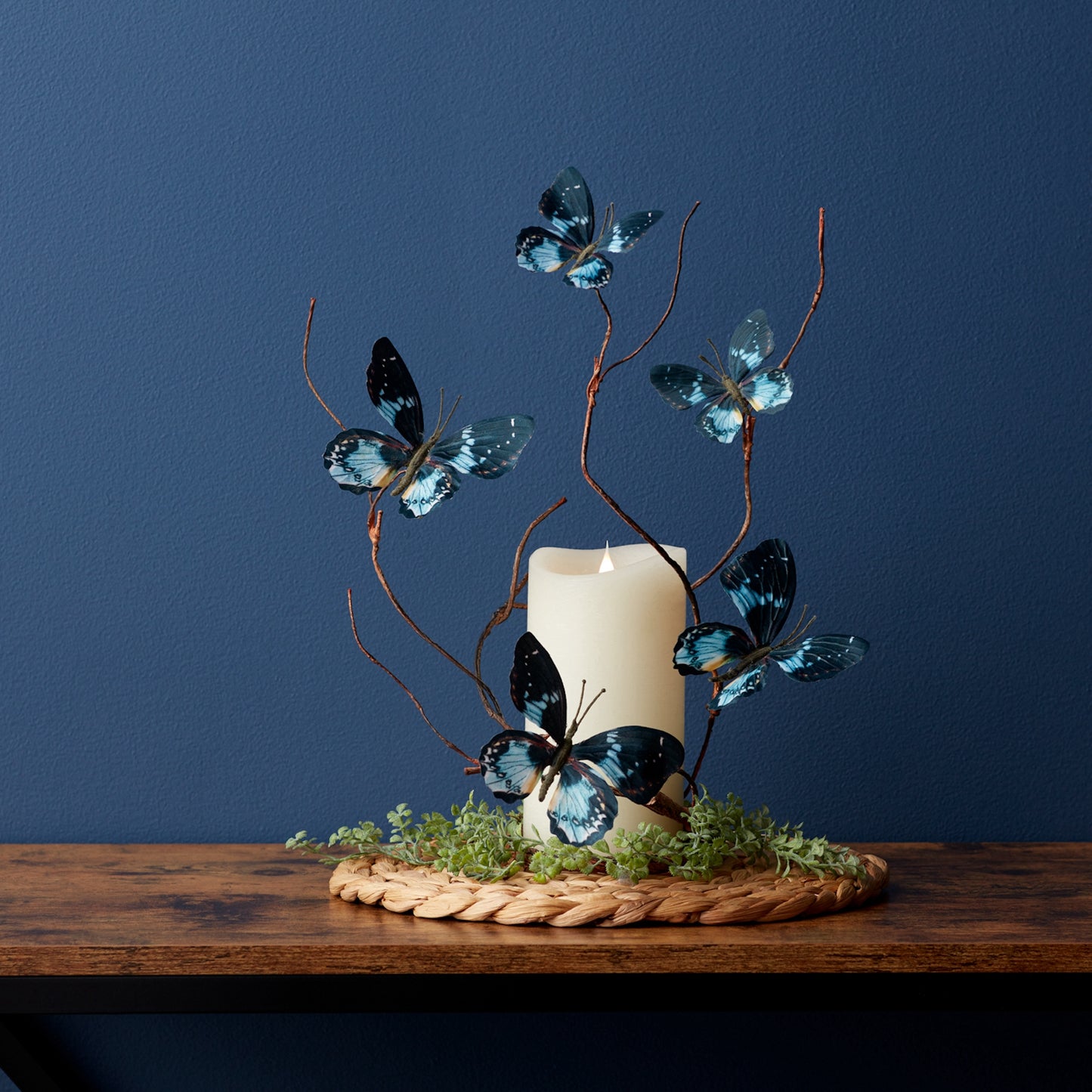 Blue and Black Wire Butterfly Spray (Set of 6) alternate view 2