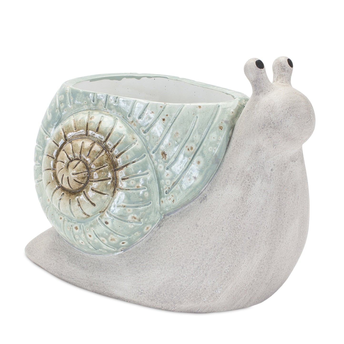 Whimsical Terra Cotta Garden Snail Planter (Set of 2) alternate view 2
