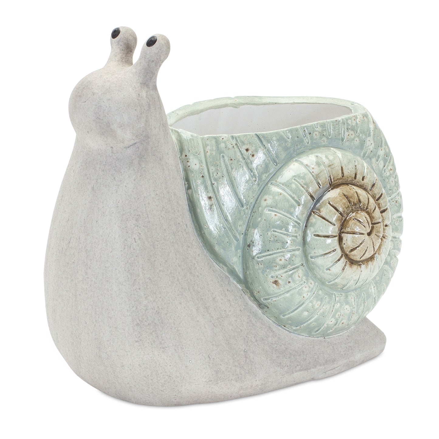 Whimsical Terra Cotta Garden Snail Planter (Set of 2) alternate view 3