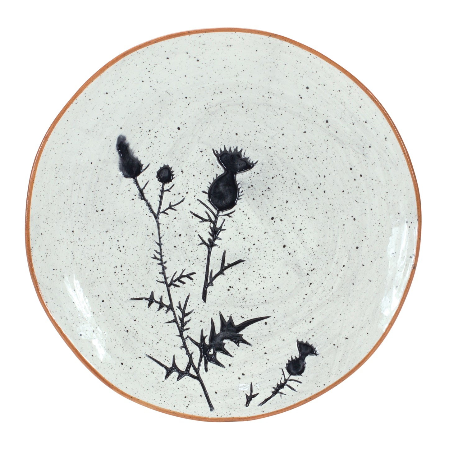 Rustic Thistle Etched Plate with Speckled Finish (Set of 4) alternate view 3