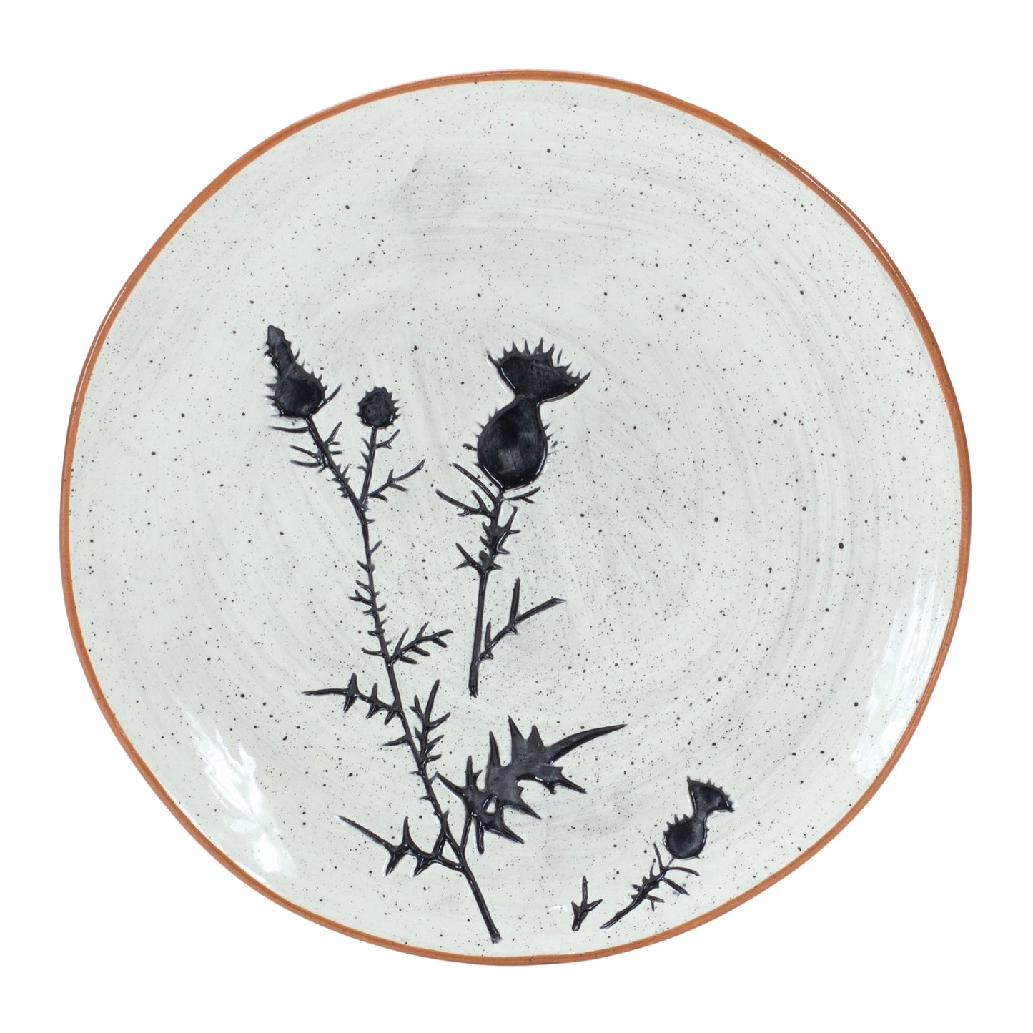 Rustic Thistle Etched Plate with Speckled Finish (Set of 4) alternate view 4
