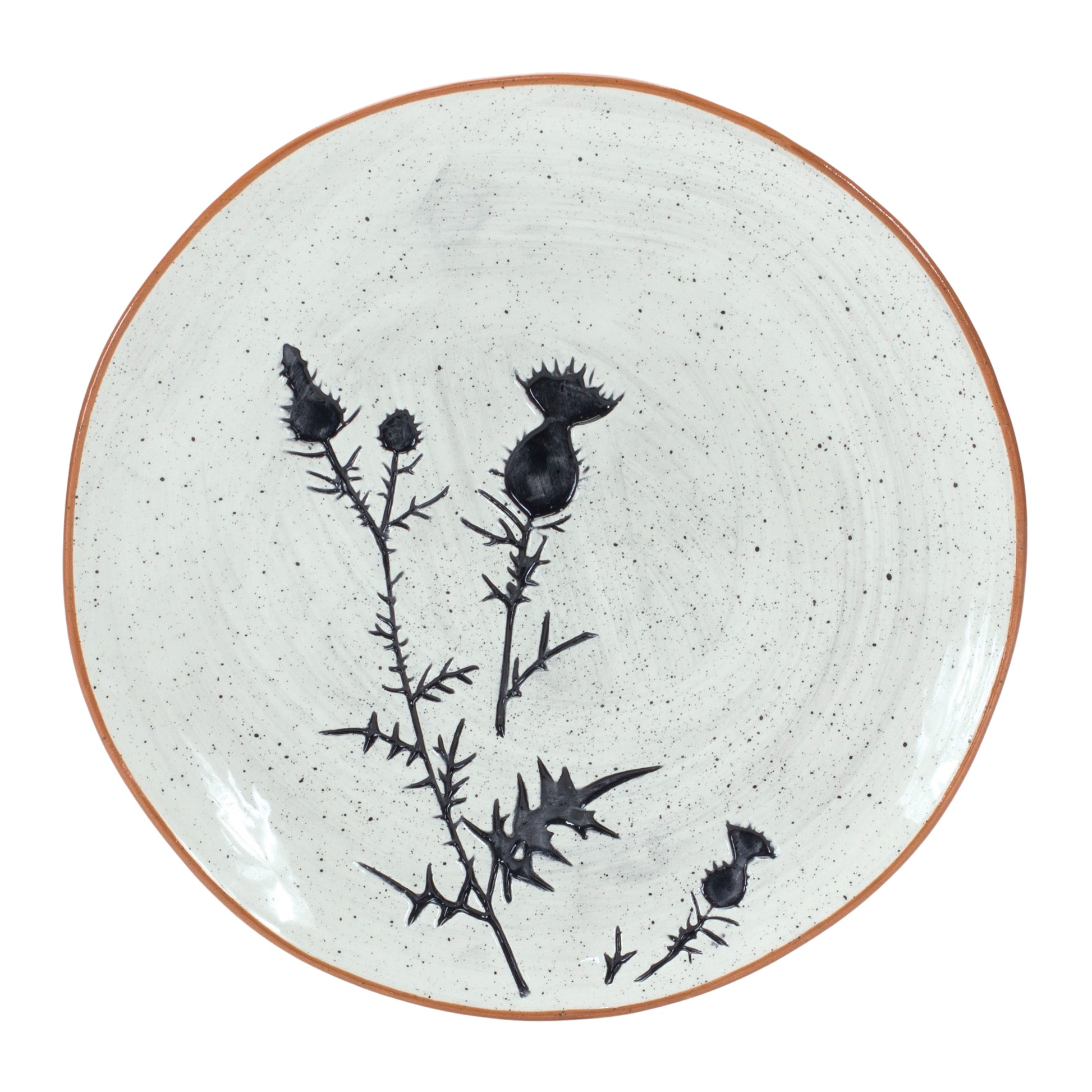 Rustic Thistle Etched Plate with Speckled Finish (Set of 4) alternate view 4