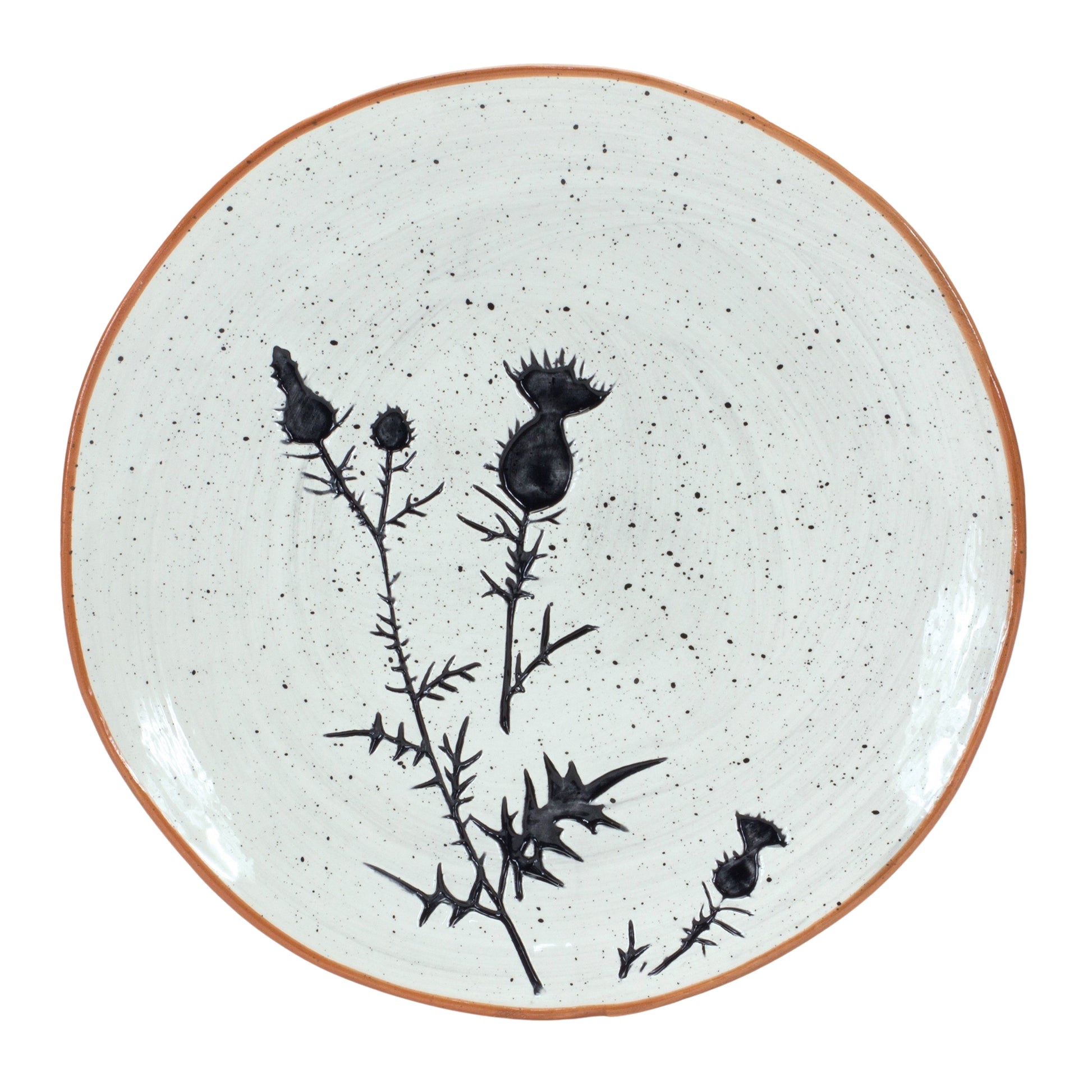 Rustic Thistle Etched Plate with Speckled Finish (Set of 4) alternate view 5