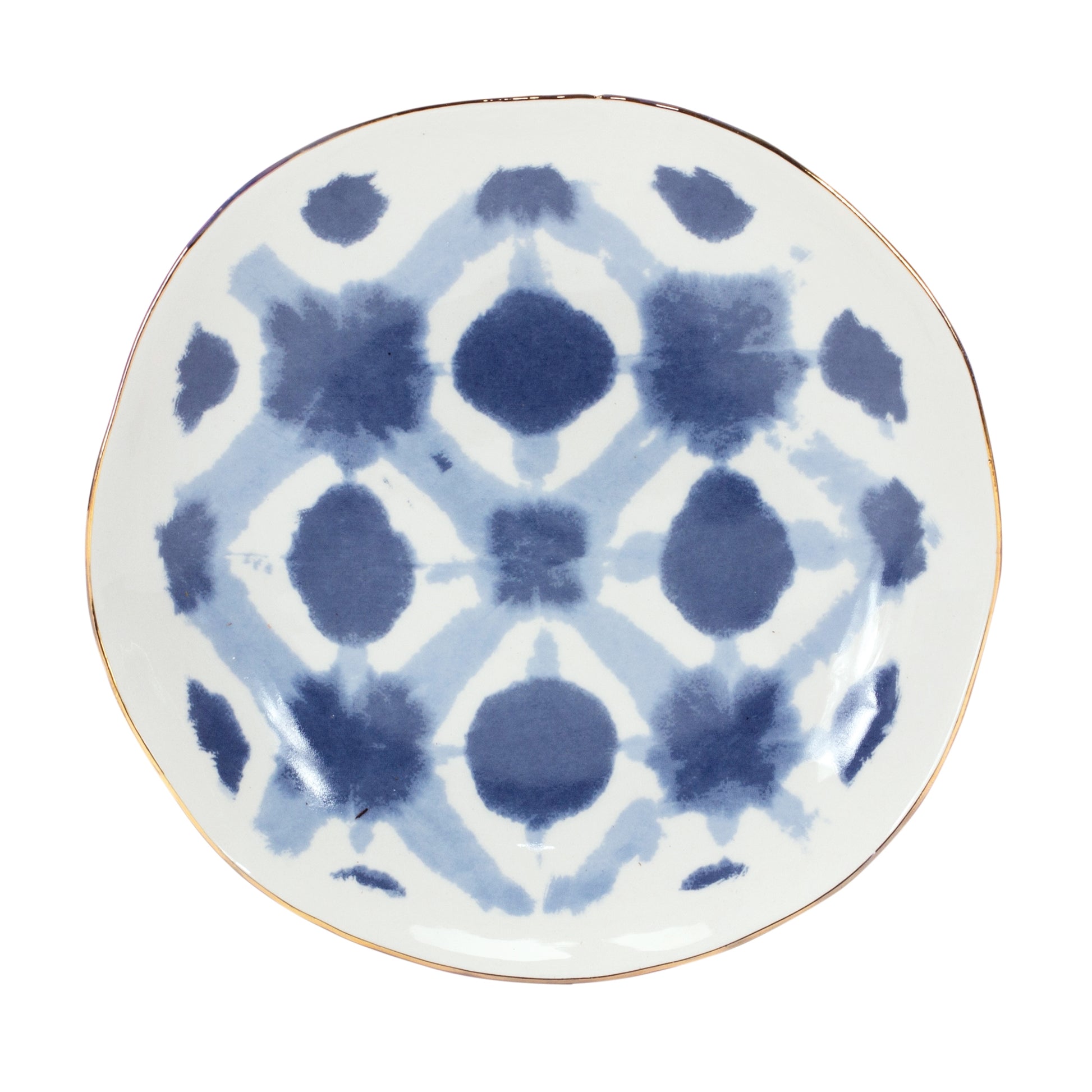 Coastal Tie-Dye Design Ceramic Plate (Set of 4) alternate view 2