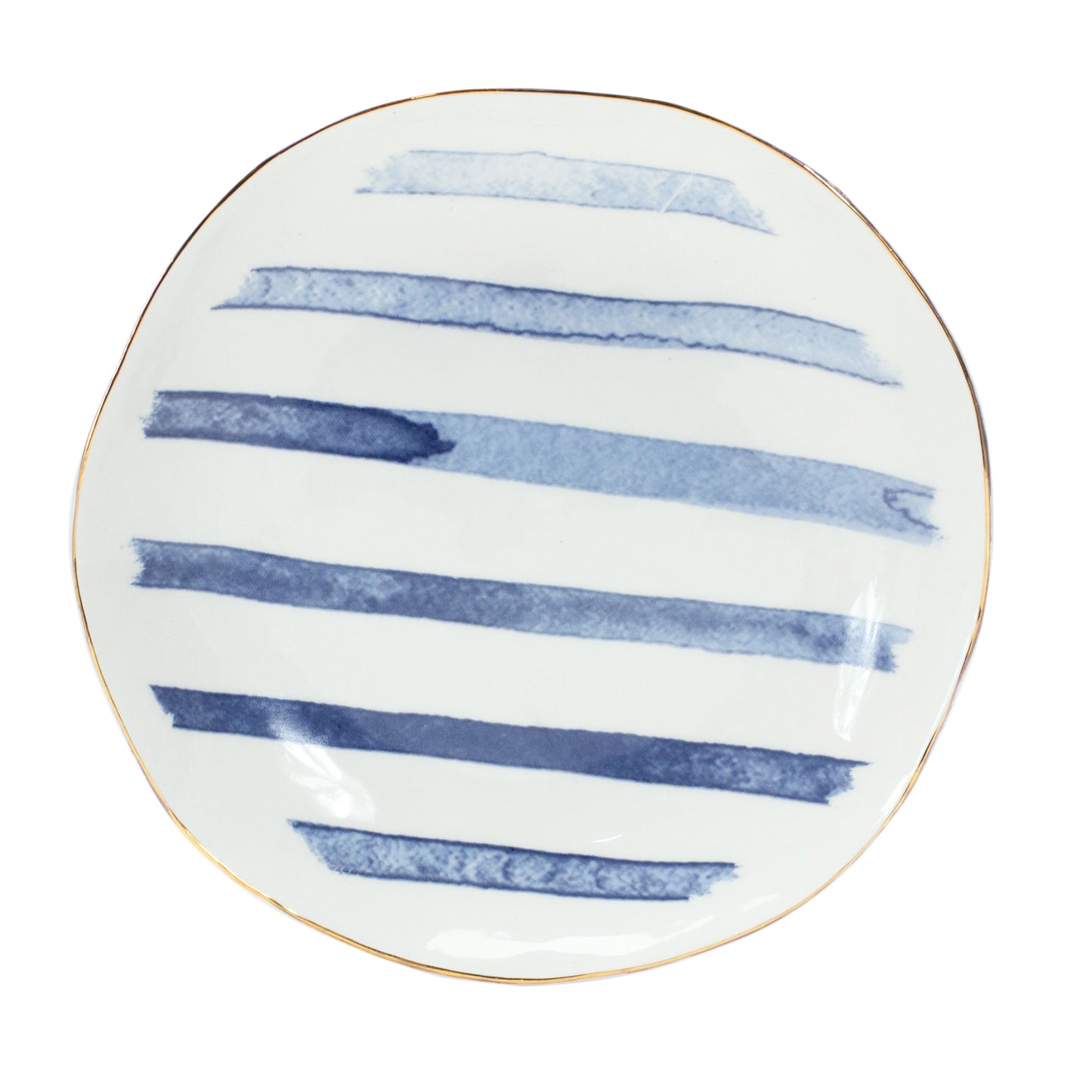 Coastal Tie-Dye Design Ceramic Plate (Set of 4) alternate view 3