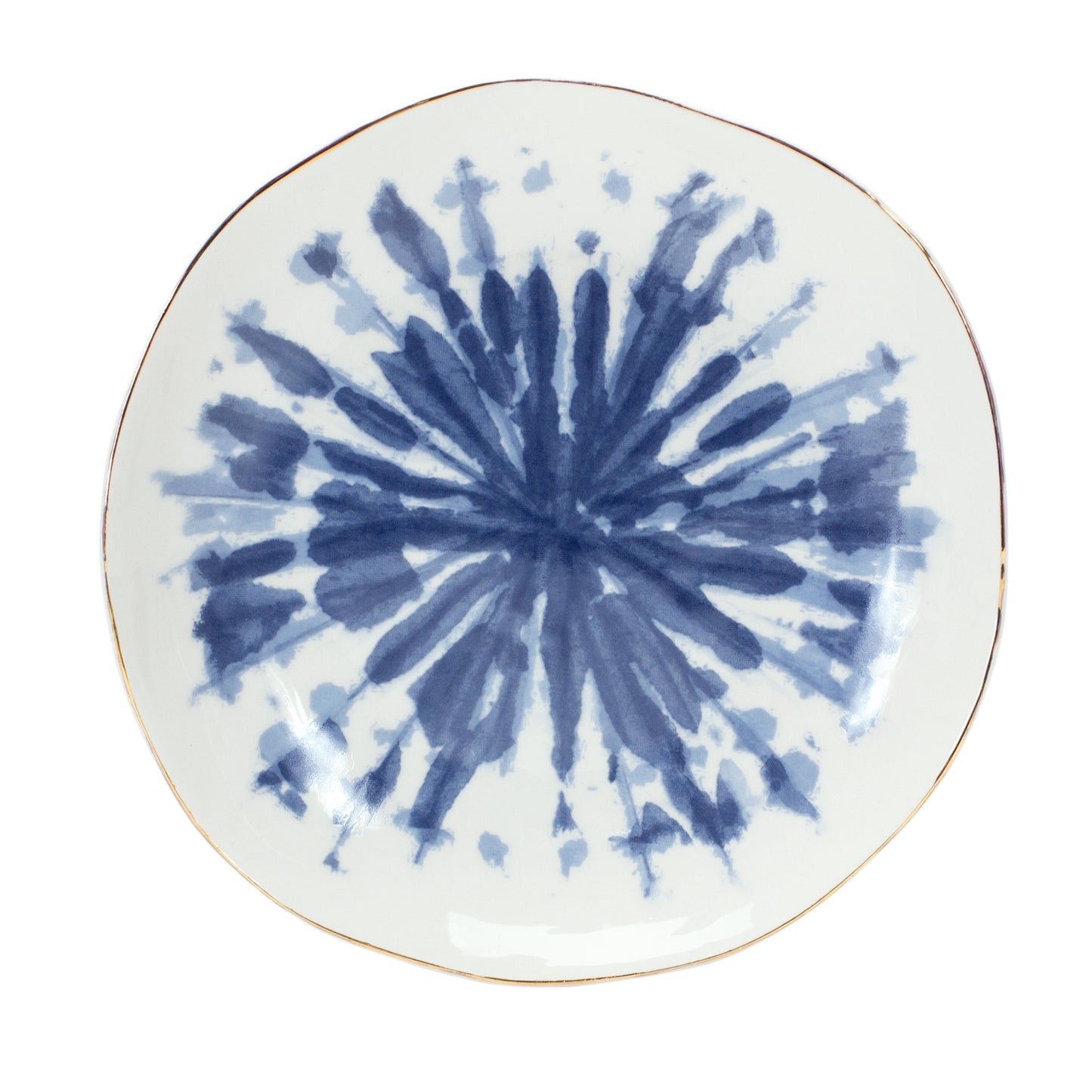 Coastal Tie-Dye Design Ceramic Plate (Set of 4) alternate view 4