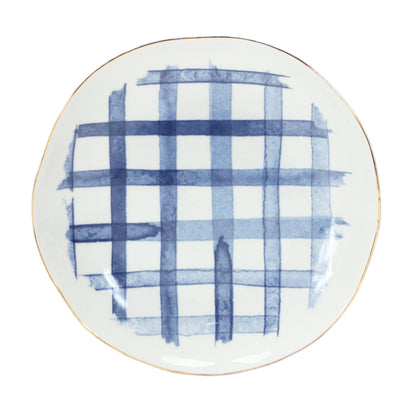Coastal Tie-Dye Design Ceramic Plate (Set of 4) alternate view 5