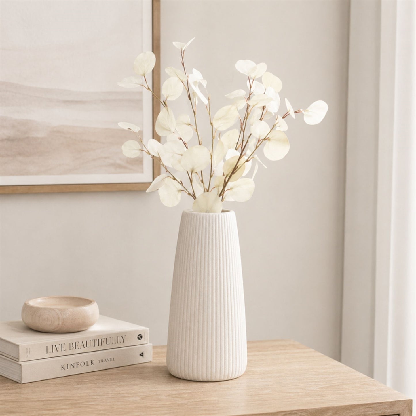 Ivory Silver Dollar Eucalyptus Leaf Spray (Set of 6) alternate view 2