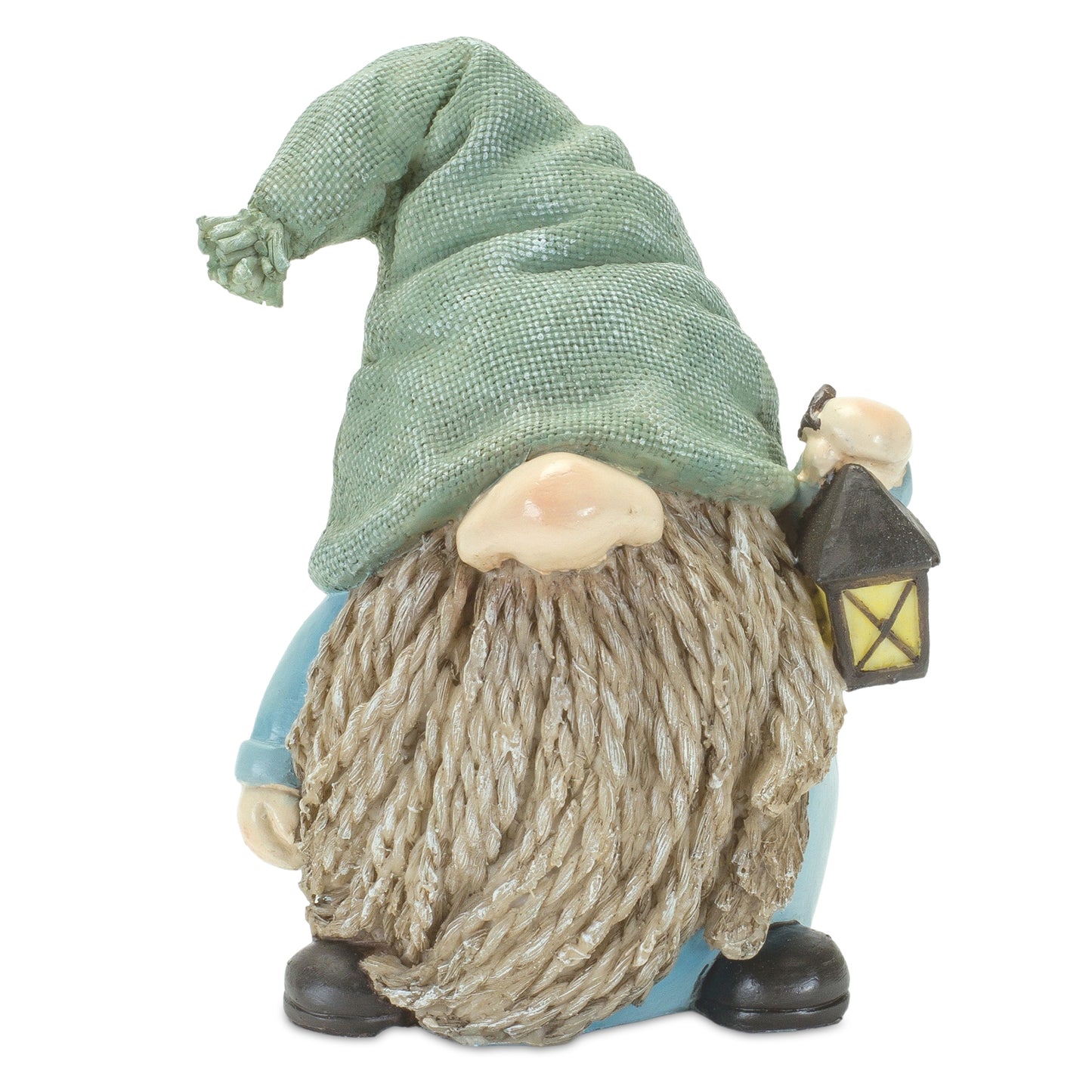 Stone Garden Gnome Figurine with Bird and Lantern Accent (Set of 4) alternate view 5