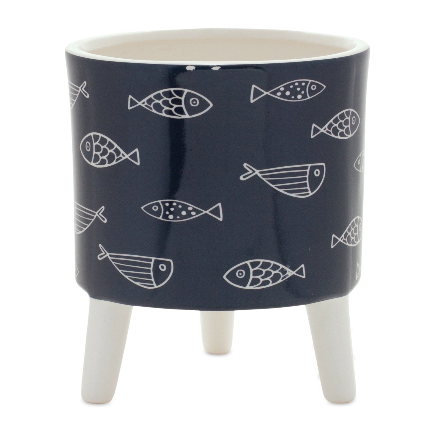 Coastal Fish Pattern Planter with Legs (Set of 12) alternate view 3