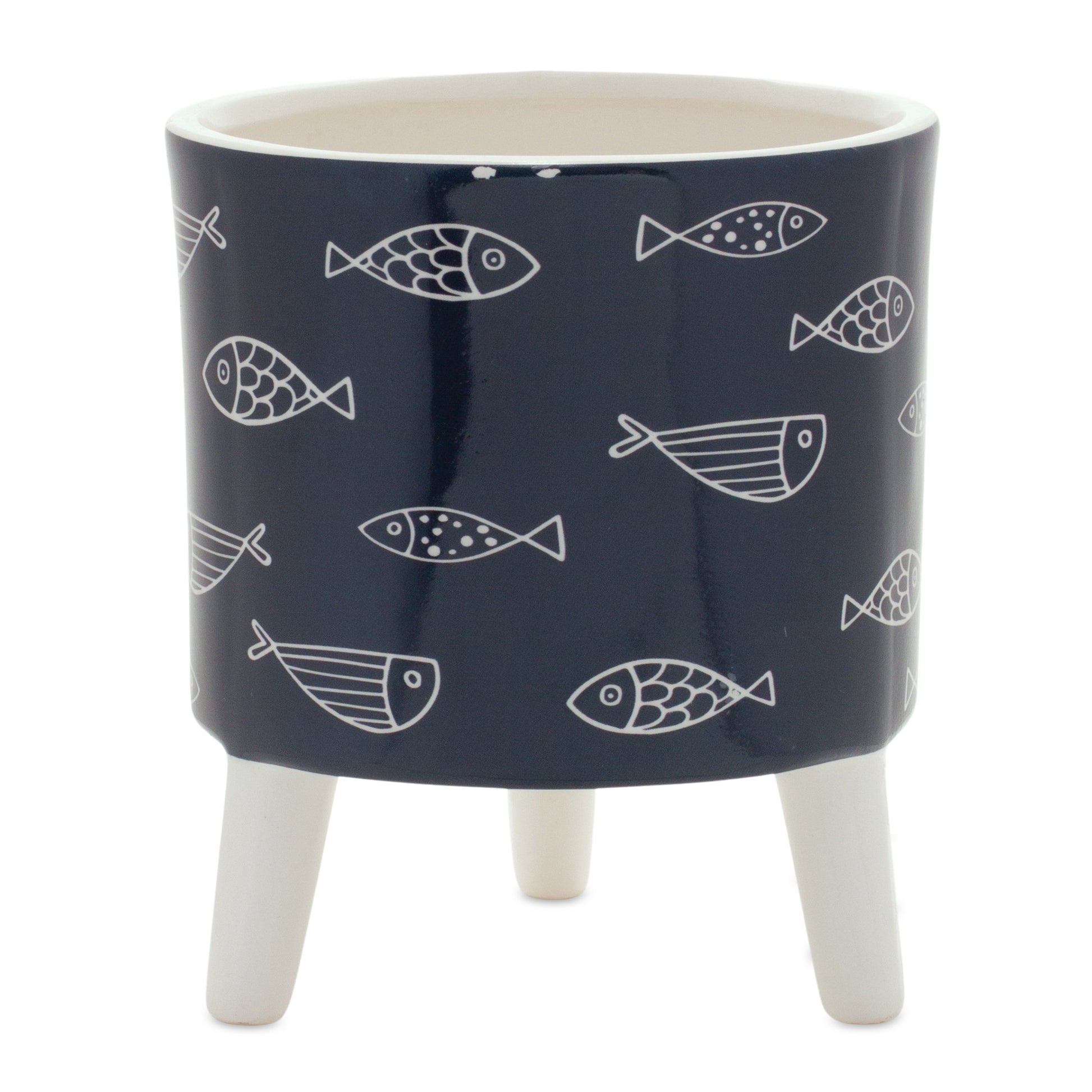 Coastal Fish Pattern Planter with Legs (Set of 12) alternate view 3