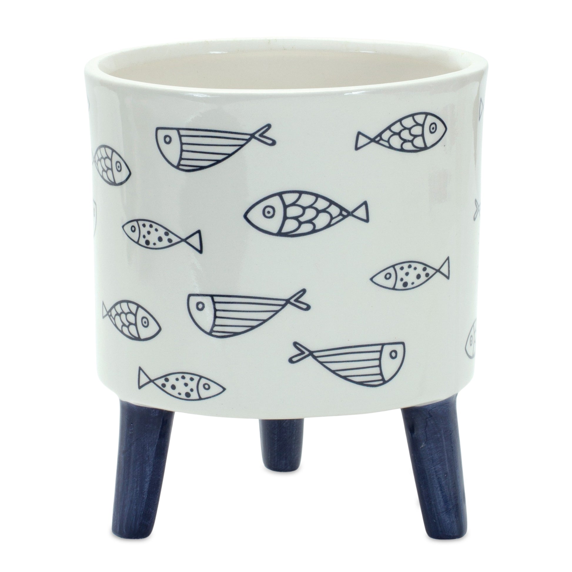 Coastal Fish Pattern Planter with Legs (Set of 12) alternate view 4