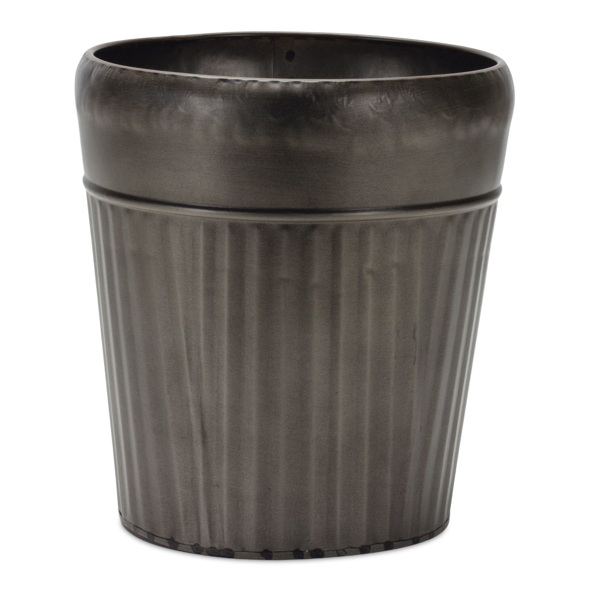 Pewter Metal Planter with Tapered Design (Set of 3) alternate view 2