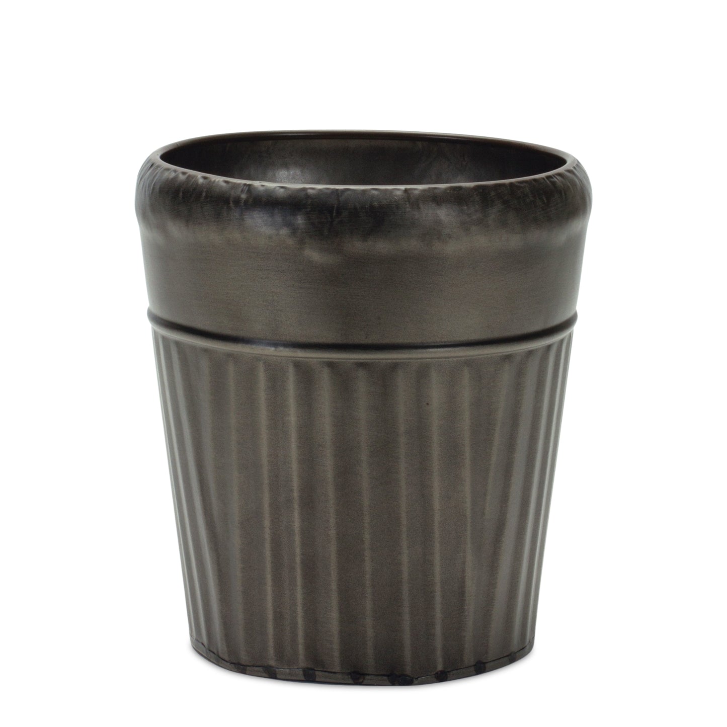 Pewter Metal Planter with Tapered Design (Set of 3) alternate view 3