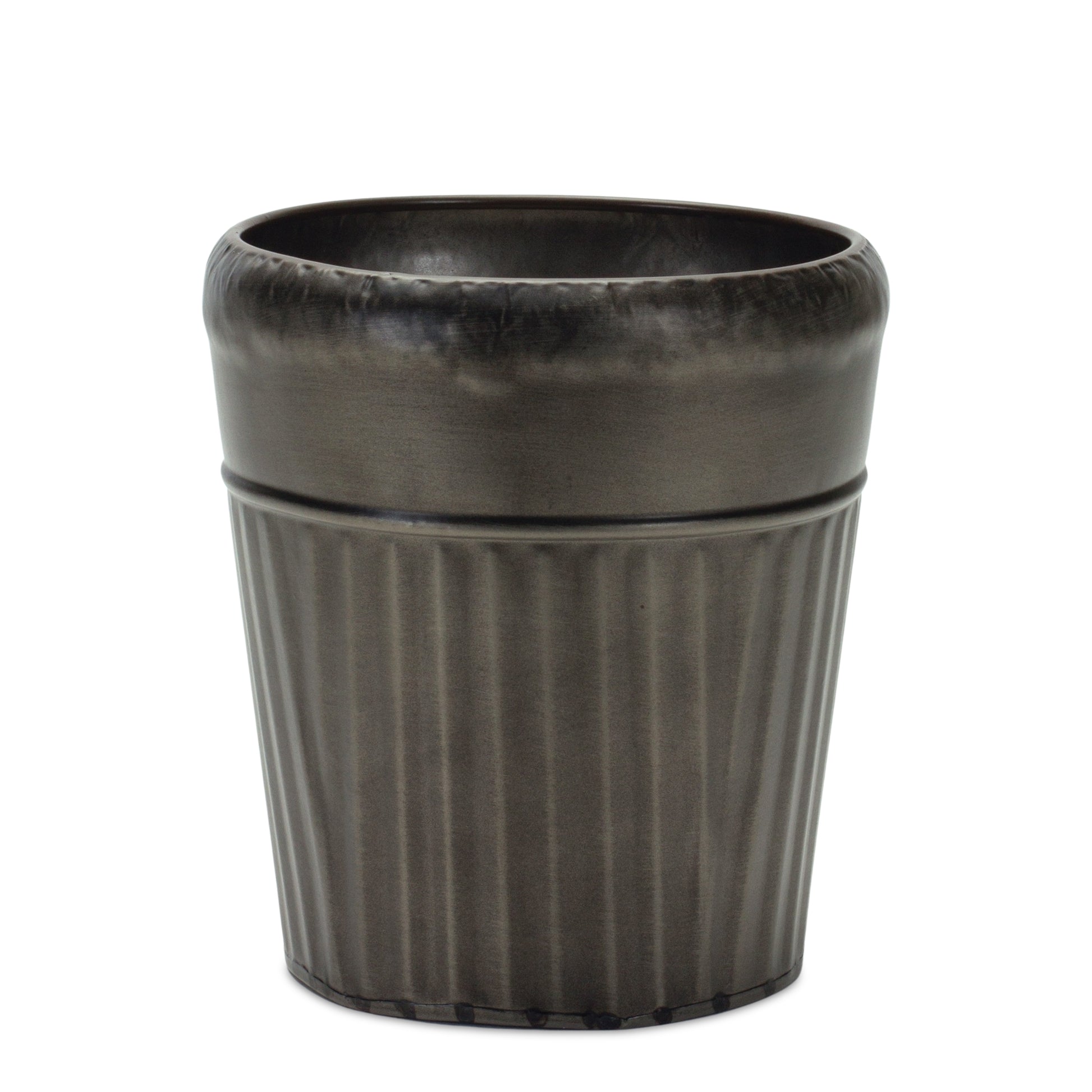 Pewter Metal Planter with Tapered Design (Set of 3) alternate view 3