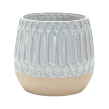 Ribbed Porcelain Vase with Two Tone Design (Set of 2) alternate view 2