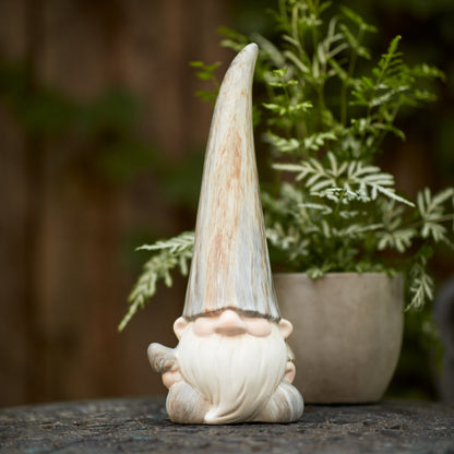 Modern Terra Cotta Gnome Figurine with Marble Finish (Set of 2) alternate view 2