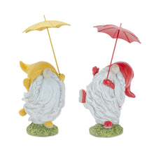 Whimsical Dancing Garden Gnome Figurine with Umbrella (Set of 4) alternate view 2