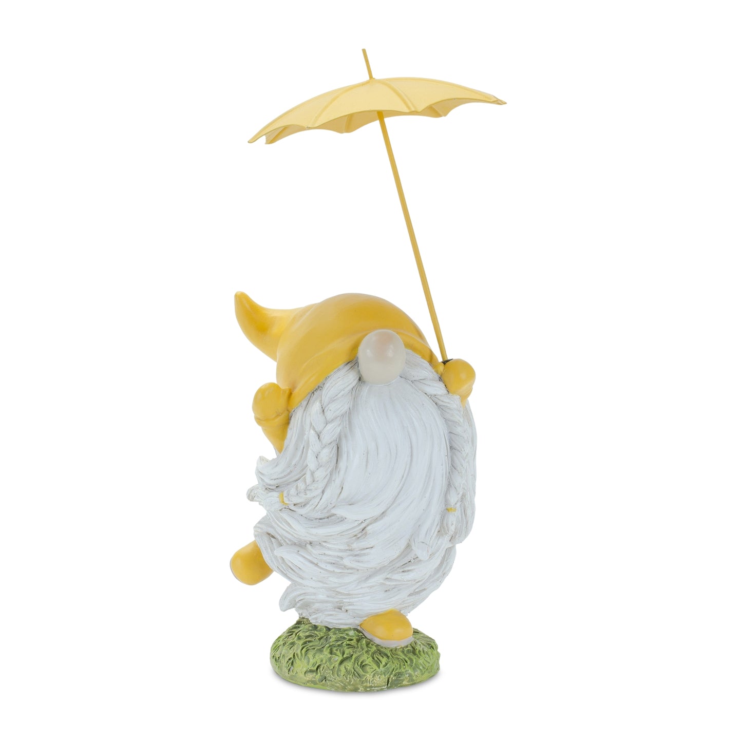 Whimsical Dancing Garden Gnome Figurine with Umbrella (Set of 4) alternate view 3