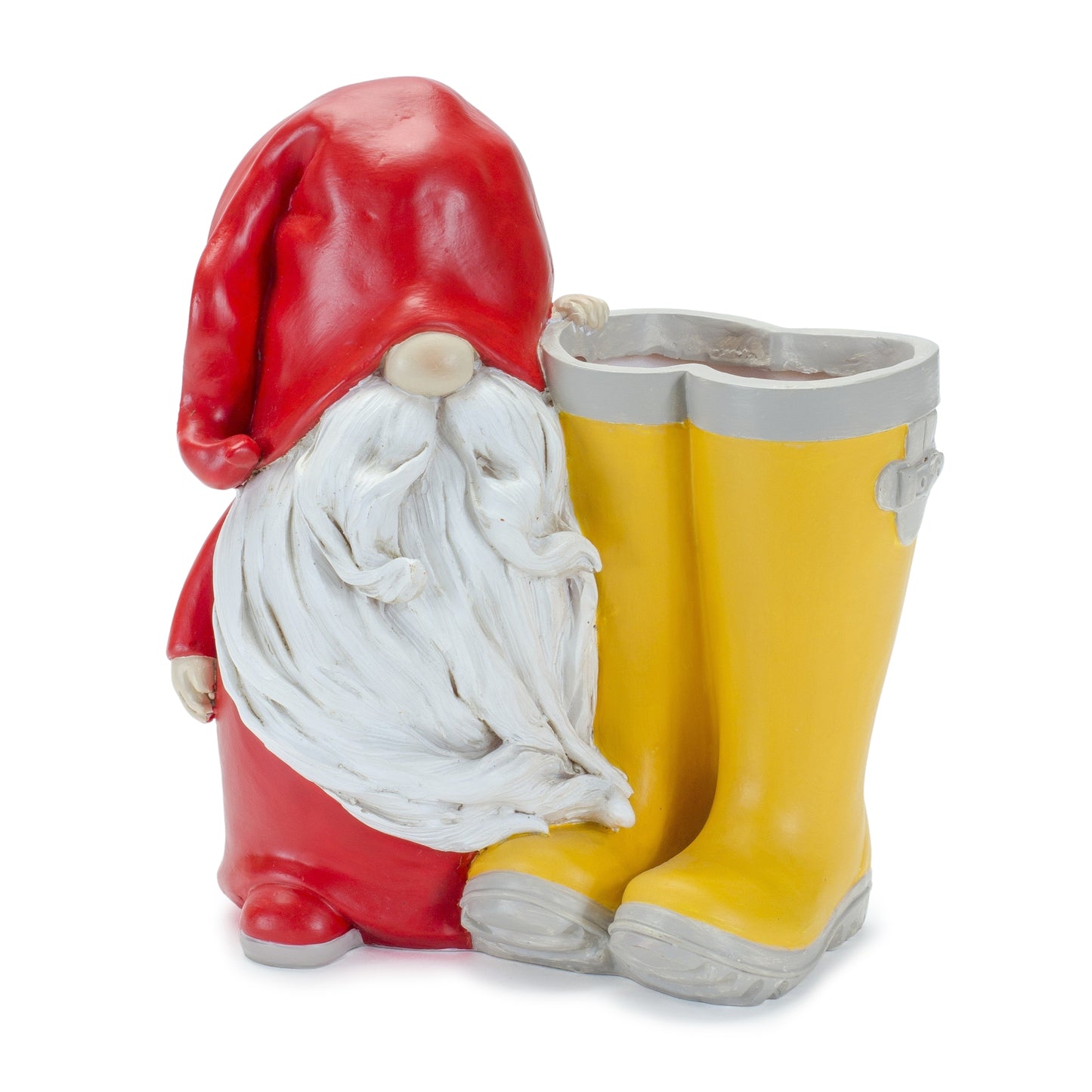 Garden Gnome with Rainboot Platner or Vase (Set of 2) alternate view 3