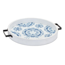 Round Wooden Tie-Dye Design Tray (Set of 2) alternate view 2