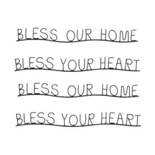 Bless Our Home and Heart Sentiment Decor (Set of 4)