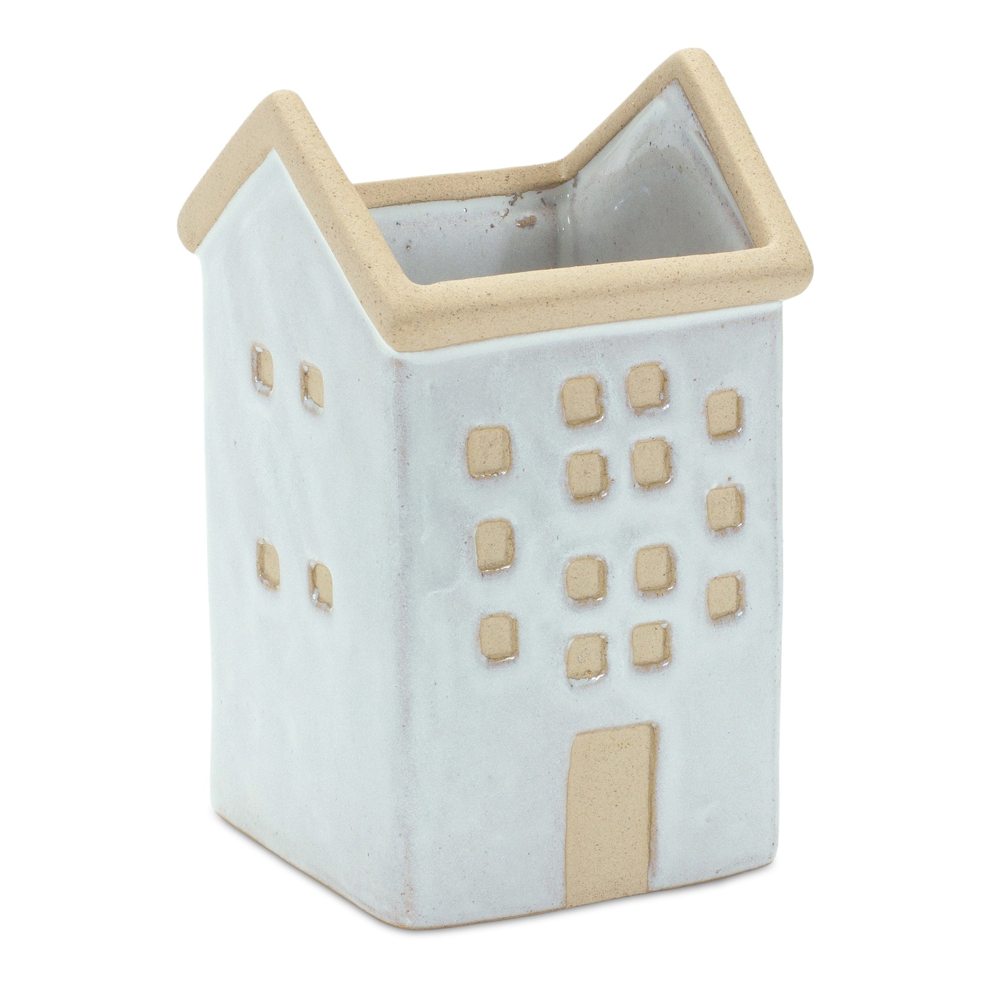 Neutral Porcelain House Planter (Set of 3) alternate view 4