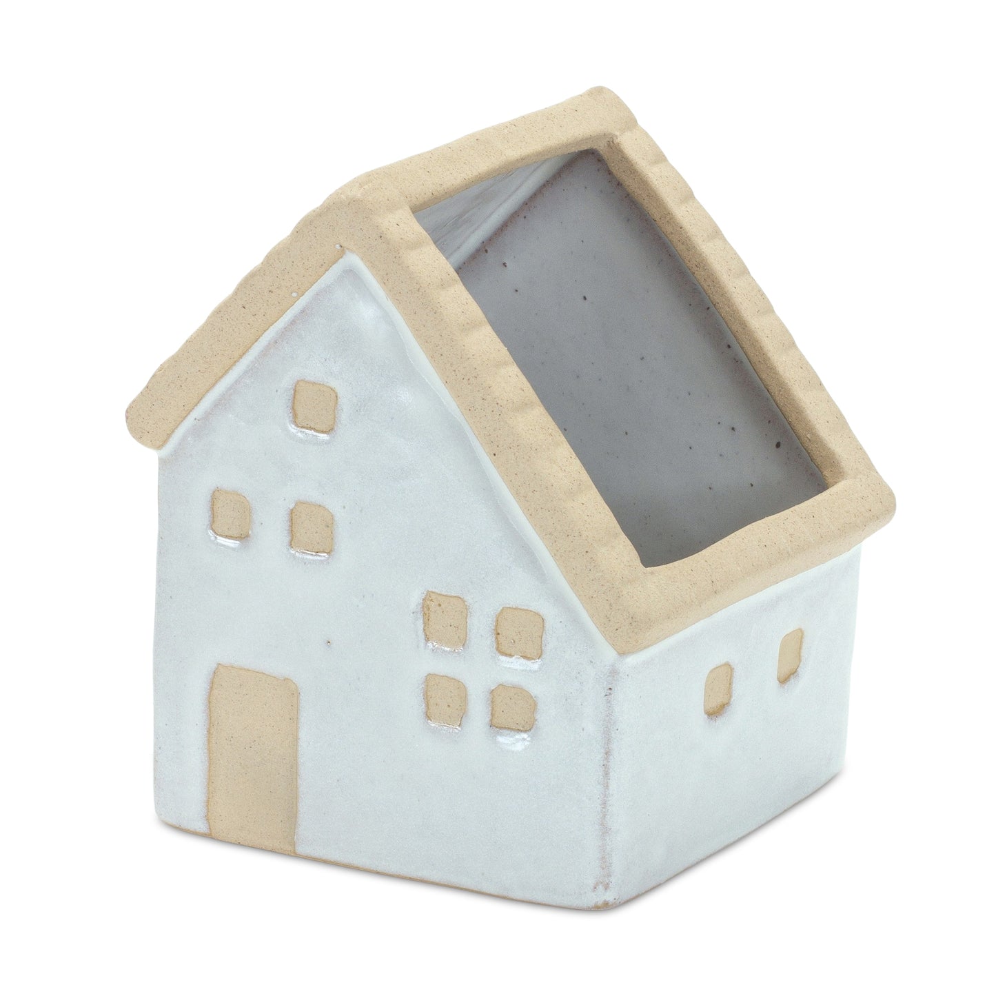 Neutral Porcelain House Planter (Set of 3) alternate view 5