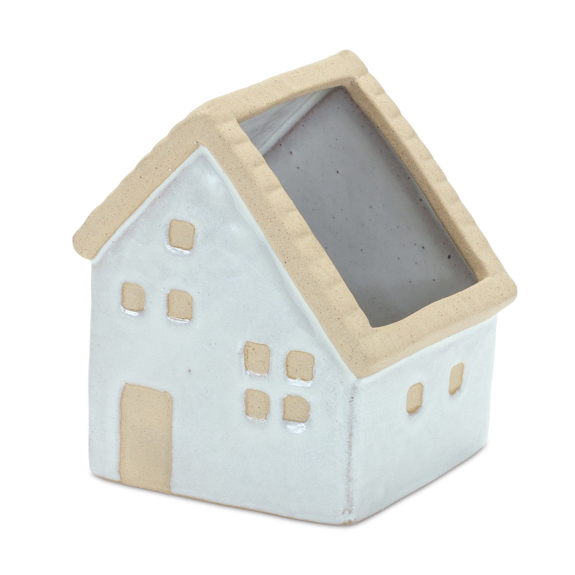 Neutral Porcelain House Planter (Set of 3) alternate view 5