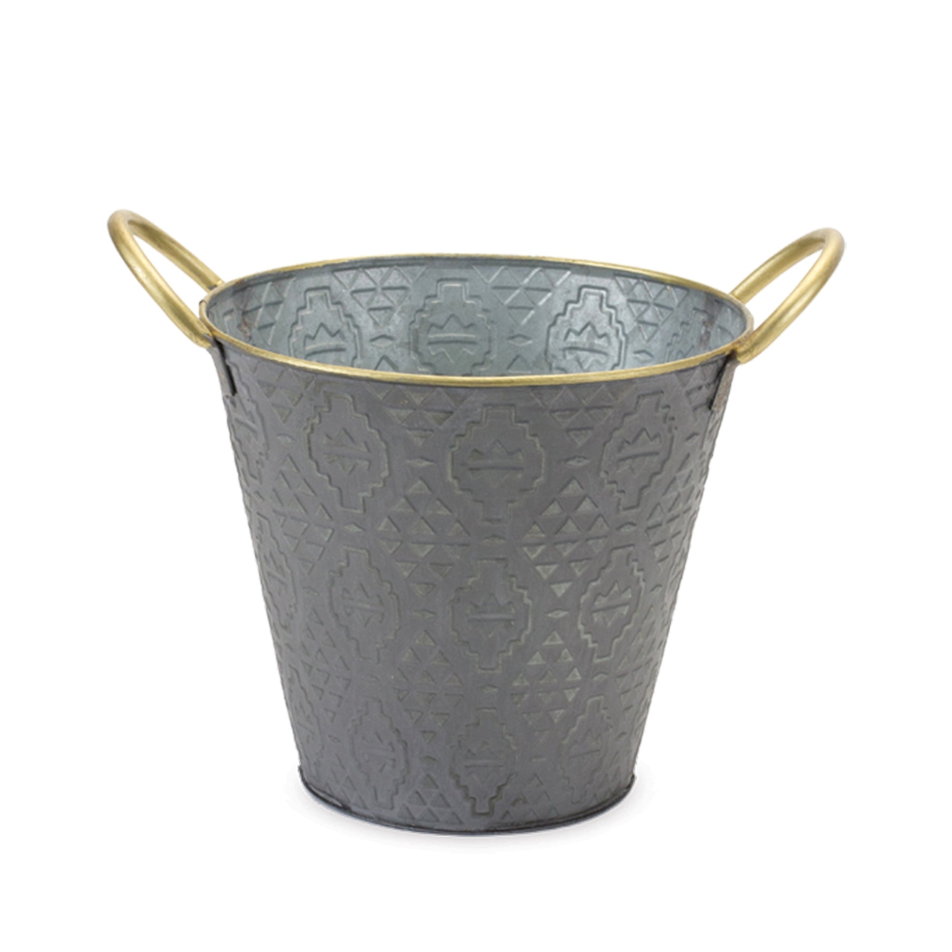 Metal Aztec Pail Planter (Set of 3) alternate view 3