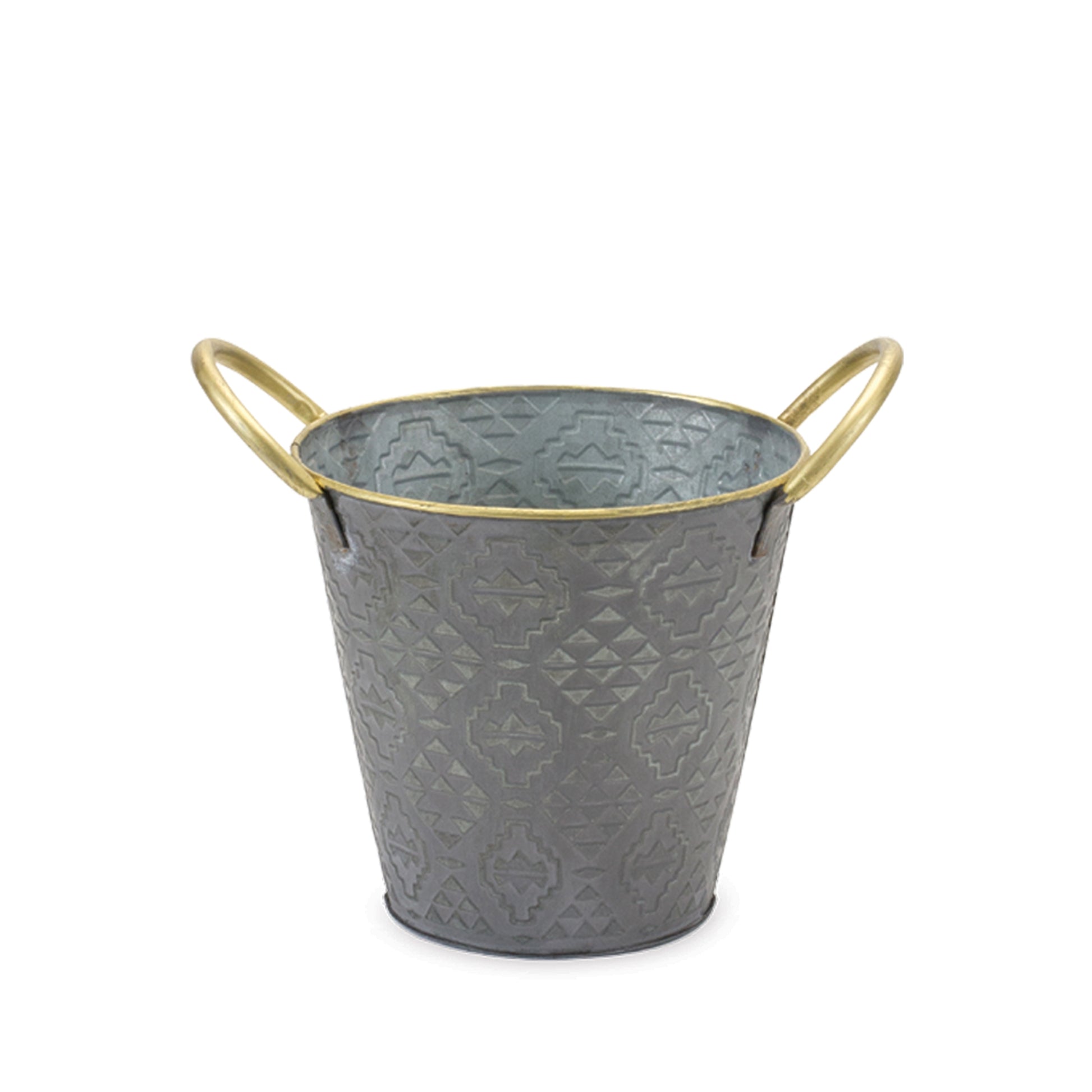 Metal Aztec Pail Planter (Set of 3) alternate view 4