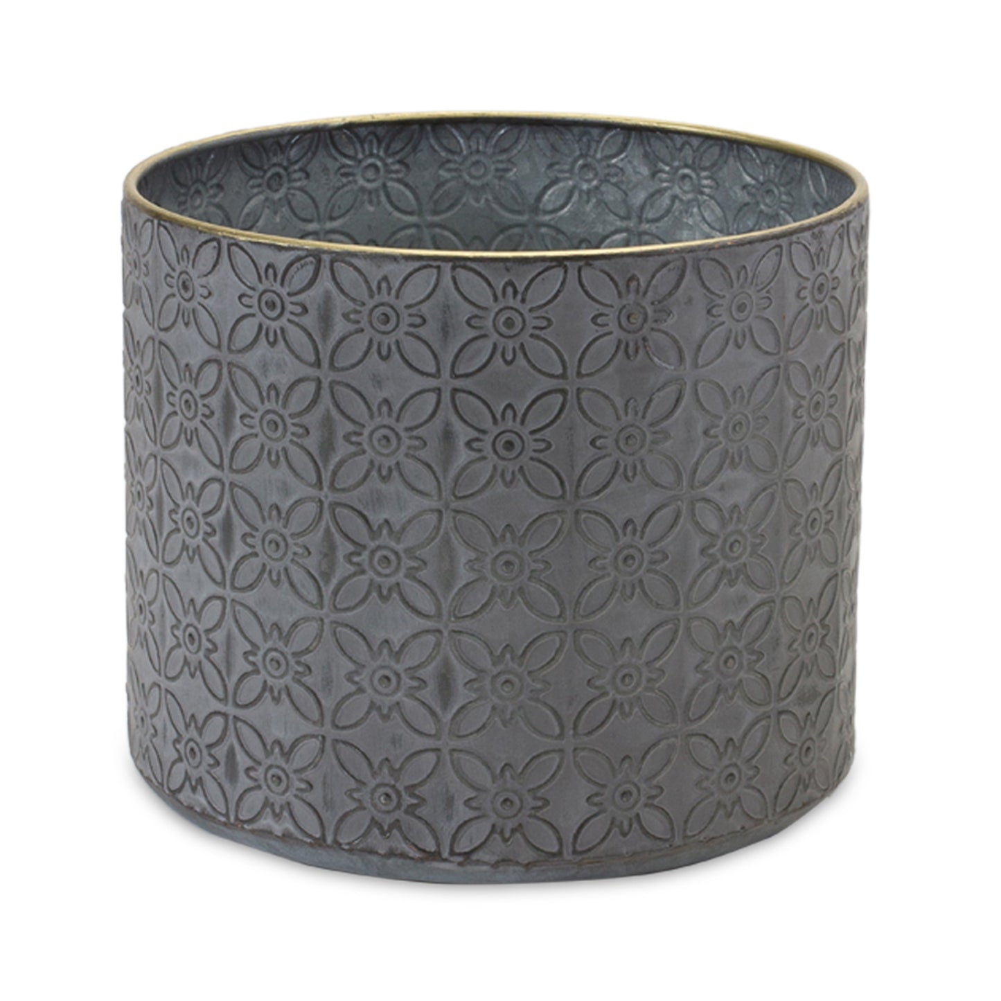 Ornate Geometric Metal Planter (Set of 4) alternate view 3