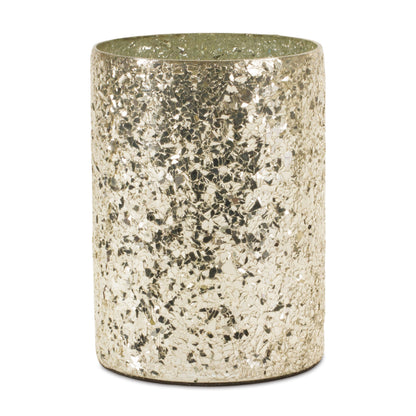 Gold Mosaic Glass Candle Holder (Set of 2) alternate view 2
