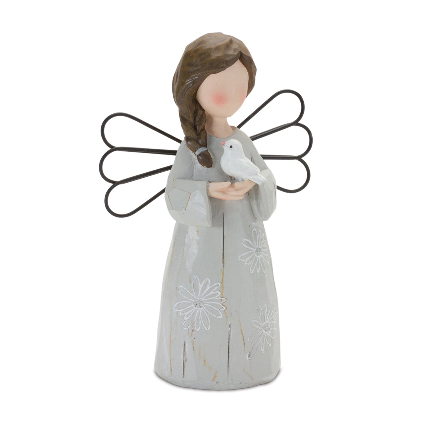Floral Etched Angel Figurine (Set of 3) alternate view 3