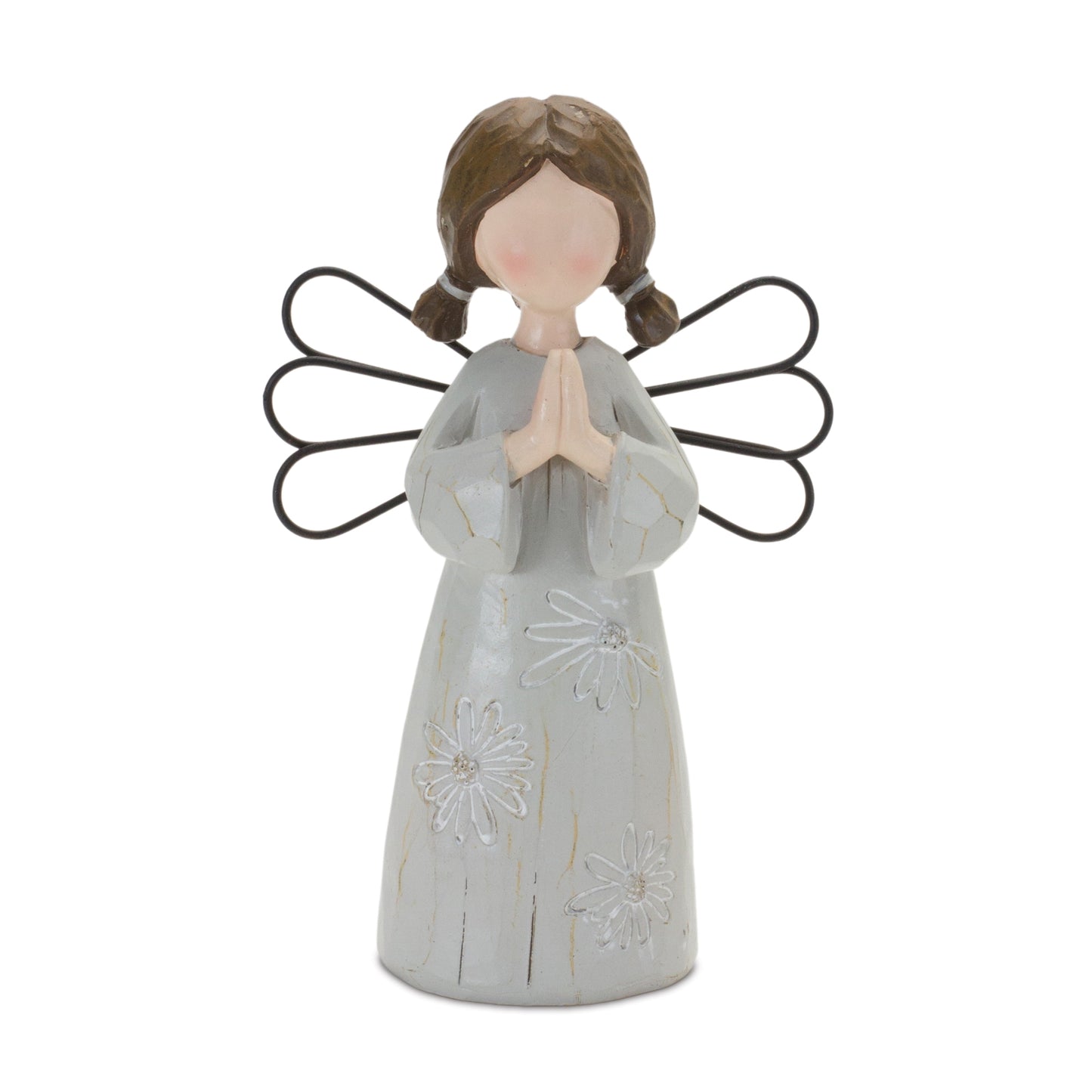 Floral Etched Angel Figurine (Set of 3) alternate view 4