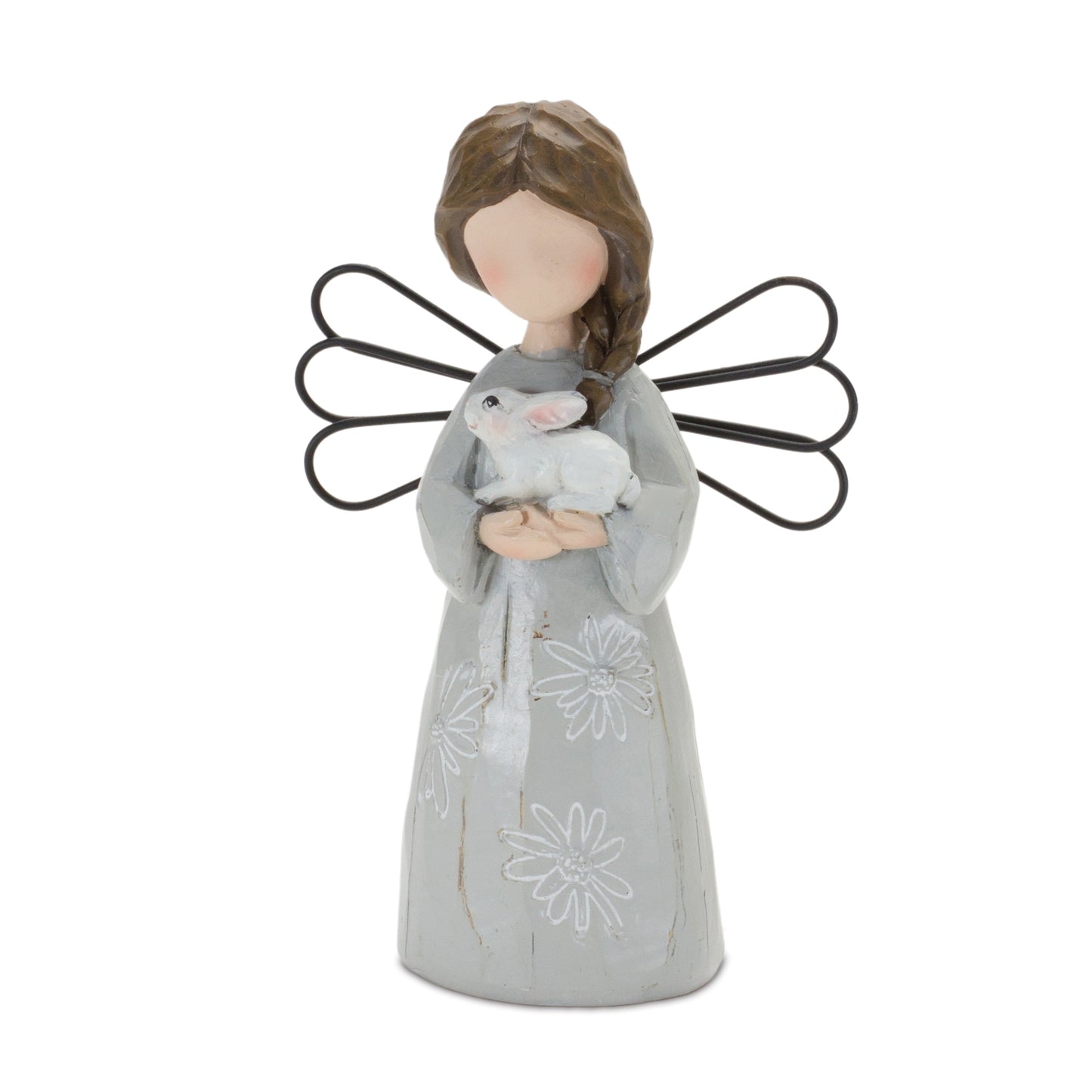 Floral Etched Angel Figurine (Set of 3) alternate view 5