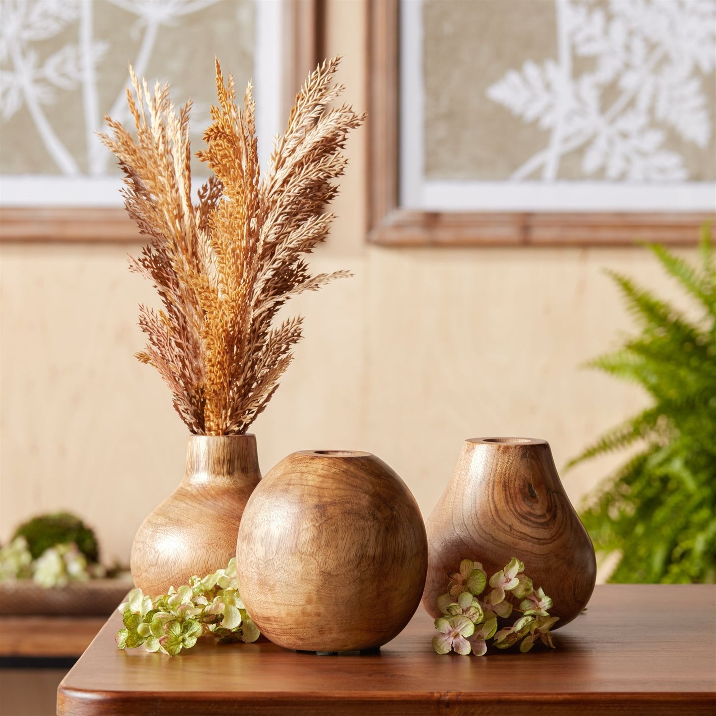 Natural Wood Bud Vase (Set of 3) alternate view 2