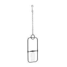 Hanging Bottle Vase in Metal Frame (Set of 2)