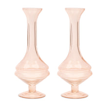 Pink Glass Stem Vase (Set of 2)