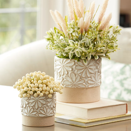 Ceramic Floral Planter (Set of 2) alternate view 2