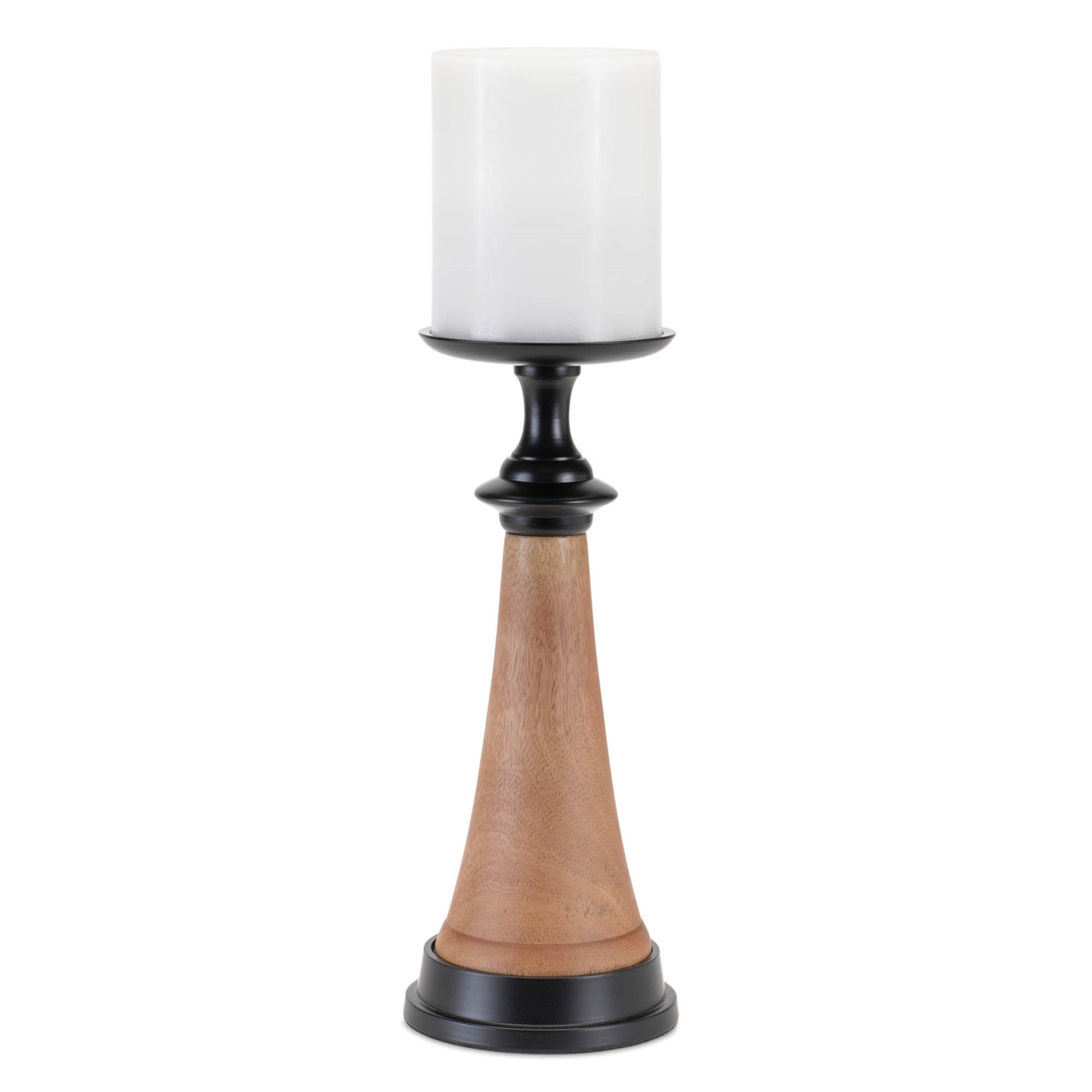 Tapered Wood and Metal Candle Holder (Set of 2) alternate view 3