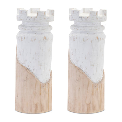 Mango Wood Chess Piece (Set of 2)