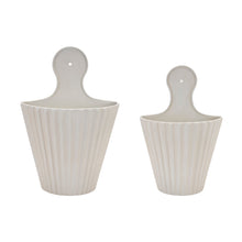 Ribbed Metal Wall Pocket (Set of 2)