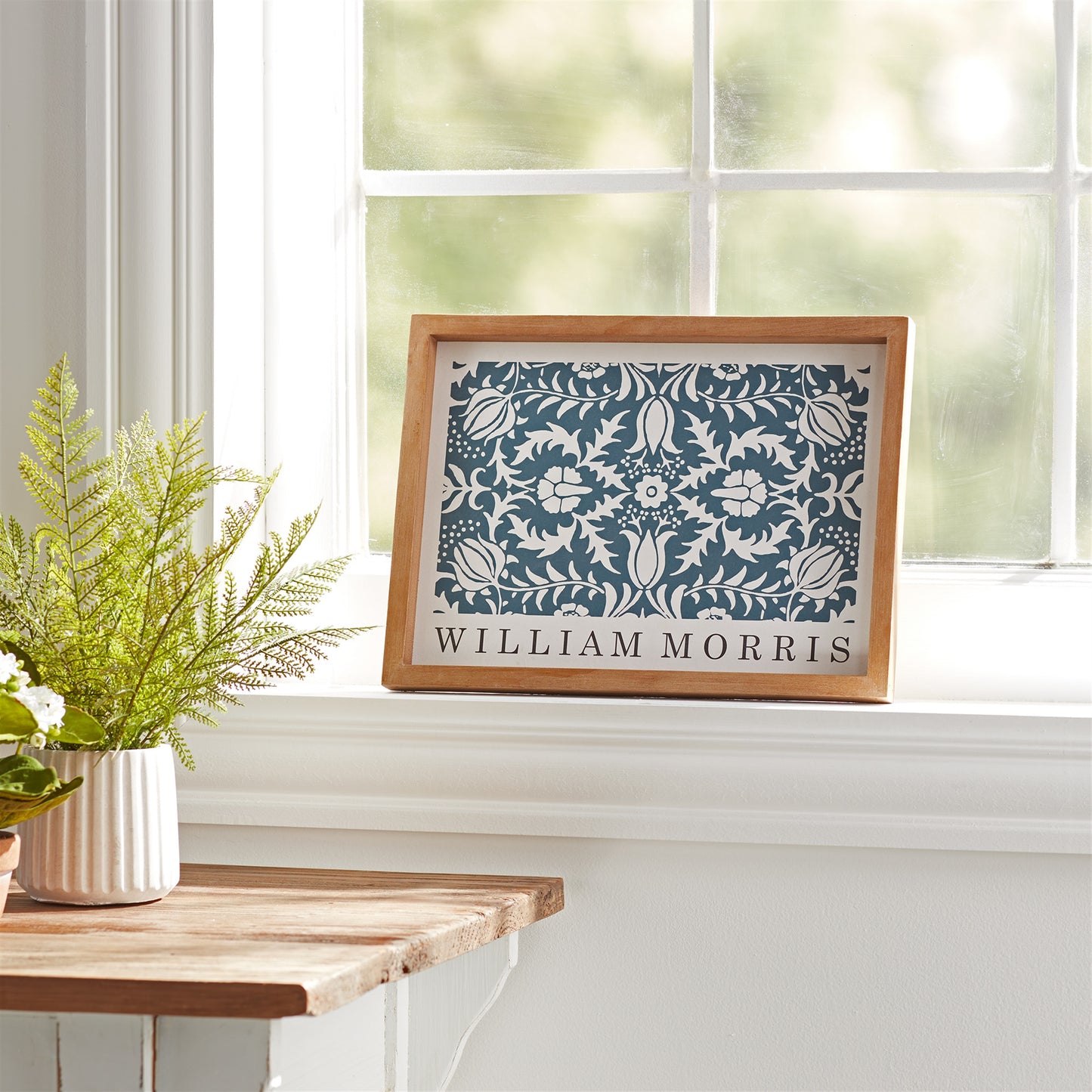 William Morris Floral Pattern Framed Wall Print 13.75"L alternate view 2