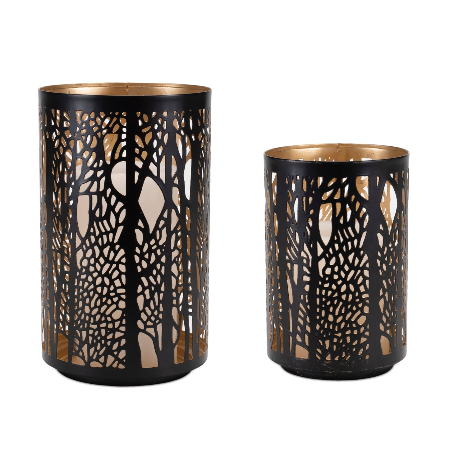 Forest Trees Punched Metal Candle Holder (Set of 2) alternate view 5