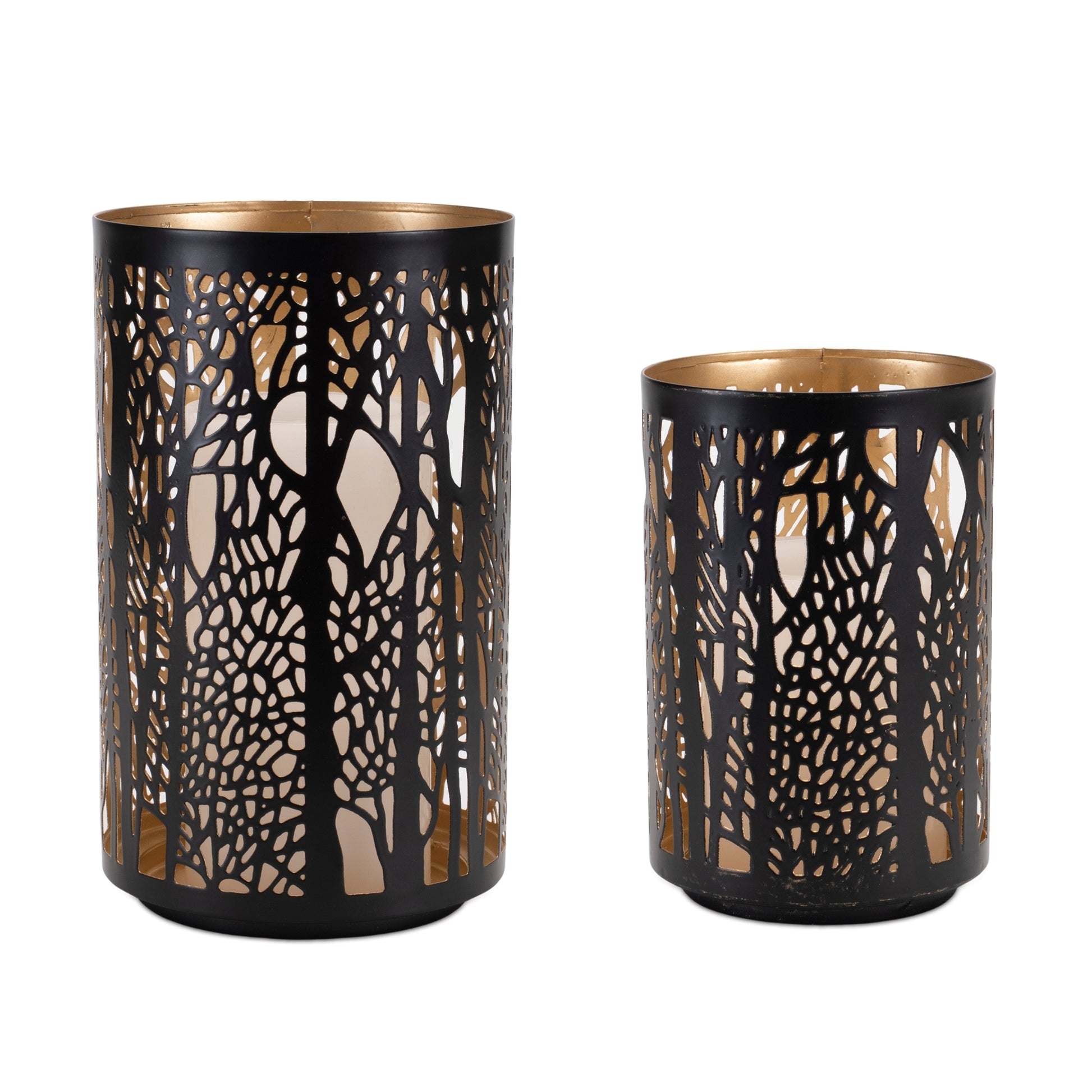 Forest Trees Punched Metal Candle Holder (Set of 2) alternate view 5