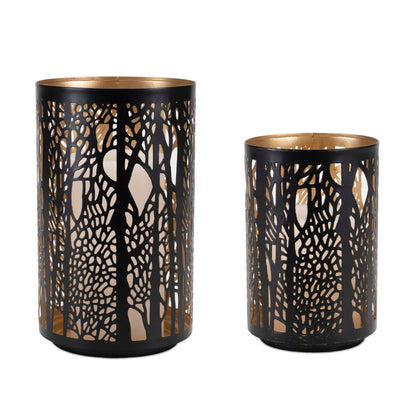 Forest Trees Punched Metal Candle Holder (Set of 2) alternate view 5